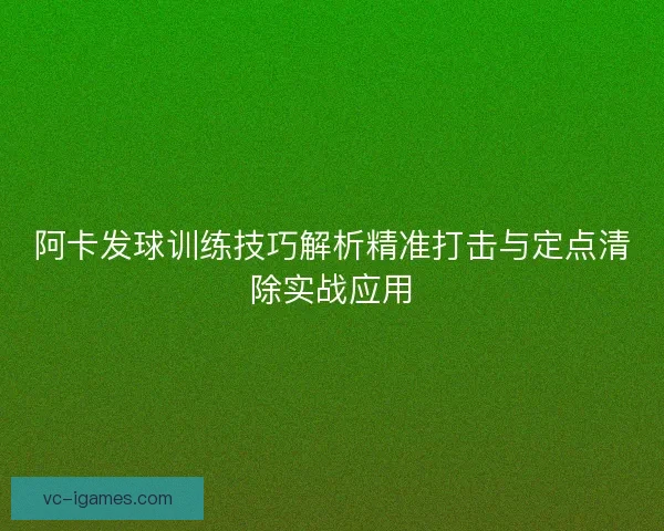 阿卡发球训练技巧解析精准打击与定点清除实战应用